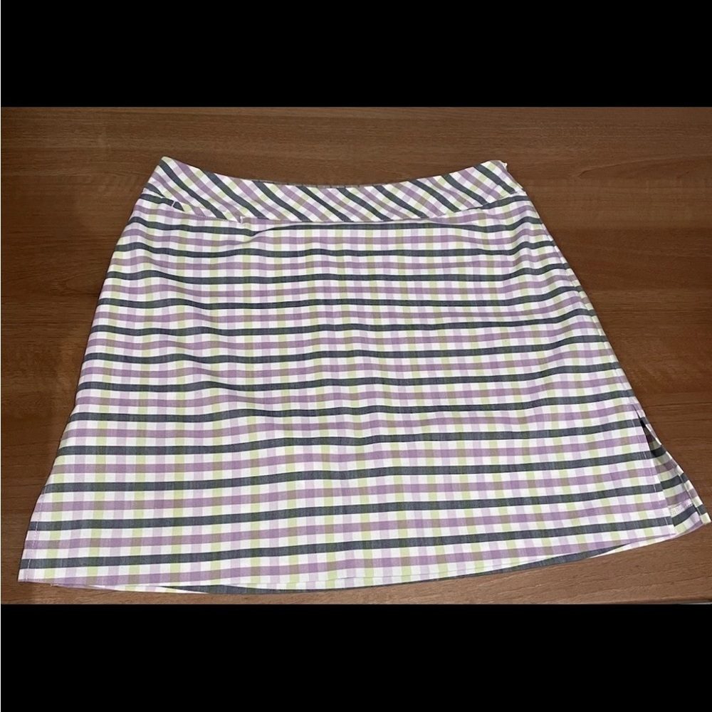 Adidas Clima cool Lilac Navy Lime Green Lined Golf Skort 10